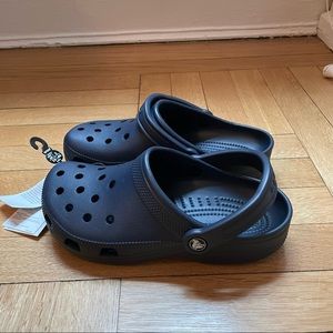 Never worn tags on brand new Crocs - Navy Blue-size 7 womens/ 5 mens